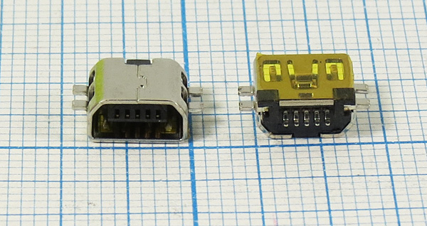 гн miniUSB \A\5P4C\плат\\SMD\miniUSB A-5SAB\ --- Разъемы mini-USB