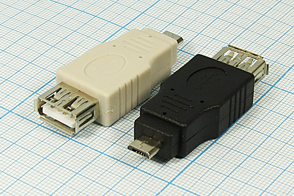 шнур шт micro B 5P-гн USB A\0,05м\Ni/пл\сер\P6-086 --- Шнуры разные