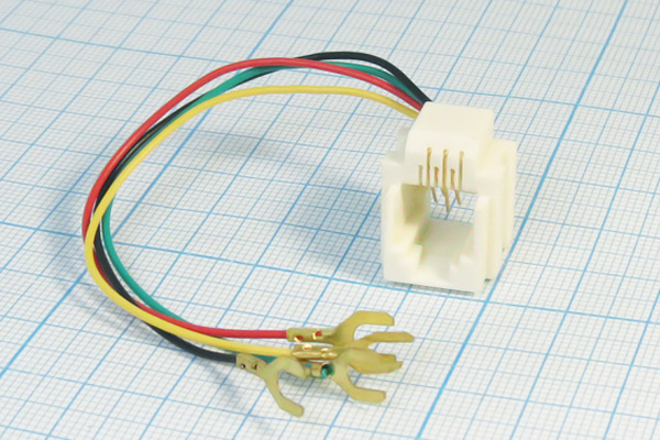 гн телеф 6P4C\ 4L\\пан/провод 80мм\623K-80[RJ11] --- Разъемы RJ-11, RJ-12,  RJ-45, установочные