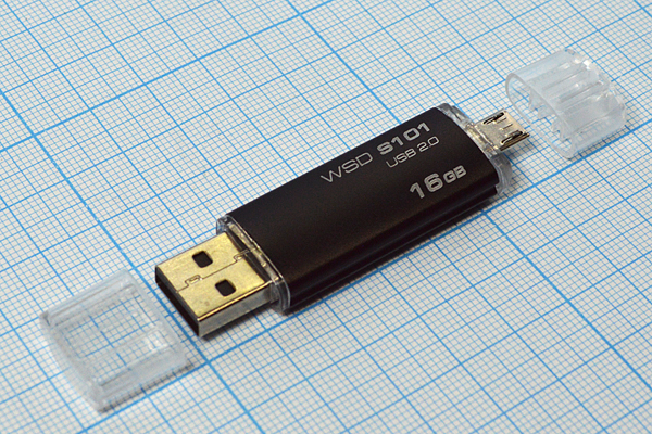 флеш память\16GB\USB 2.0/microUSB B\\\WSD S101 --- Носители информации