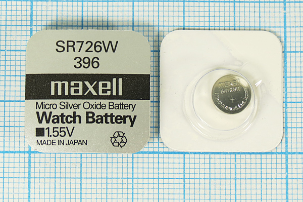 бат  1,5В\\ 7,9x2,65\SW\G2/SR59/SR726W/396\MAXELL --- Щелочные и литиевые батареи