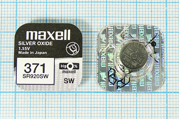 бат  1,5В\\ 9,5x2,05\SW\G6/SR69/SR920SW/371\MAXELL --- Щелочные и литиевые батареи