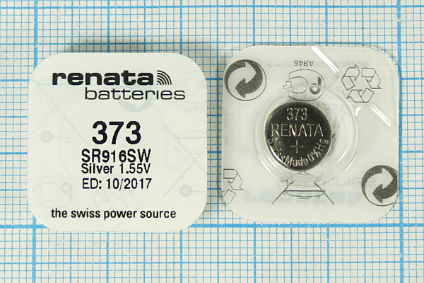 бат  1,5В\\ 9,5x1,65\SW\SR68/SR916SW/373\renata --- Щелочные и литиевые батареи