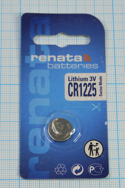 бат  3В\  50мАч\12,5x2,5\Li\CR1225\renata --- Щелочные и литиевые батареи