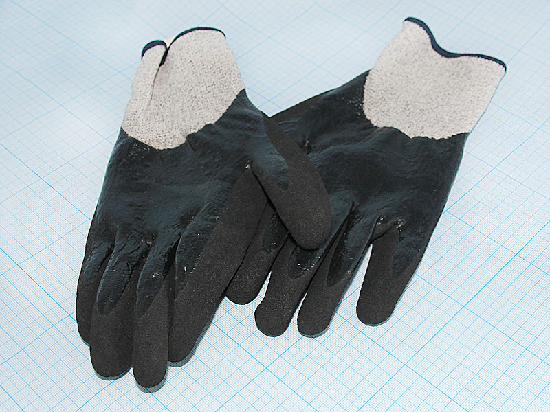 перчатки обрезиненные х/б\защитные[антинож]\чер\\\ --- Средства защиты( перчатки, рукавицы,маски и очки)