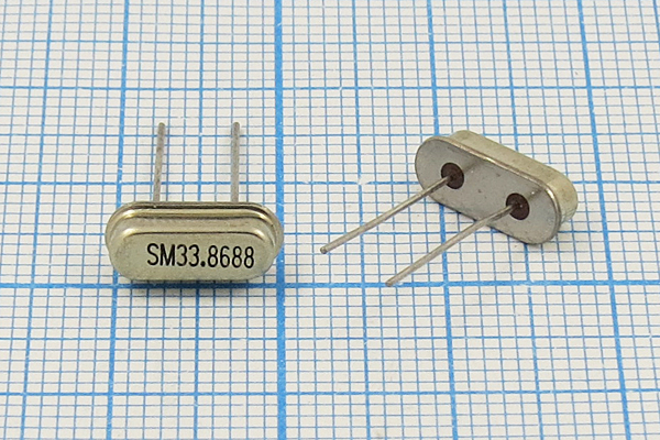 33868,8 \HC49S3\12\\\\1Г (SM33.8688) --- Кварцевые резонаторы (пьезокерамические, диэлектрические, ПАВ (SAW), резонаторы из других пьезоматериалов)
