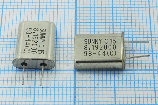 8192 \HC49U\15\\\SA[SUNNY]\1Г 7мм (SUNNY C 15) --- Кварцевые резонаторы (пьезокерамические, диэлектрические, ПАВ (SAW), резонаторы из других пьезоматериалов)