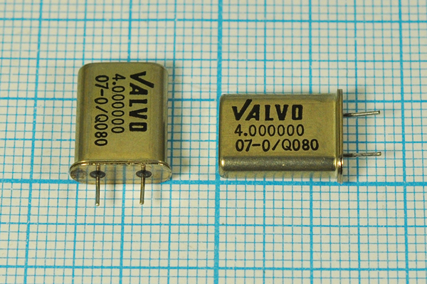 4000 \HC49U\20\\\\1Г 5мм (VALVO) --- Кварцевые резонаторы (пьезокерамические, диэлектрические, ПАВ (SAW), резонаторы из других пьезоматериалов)