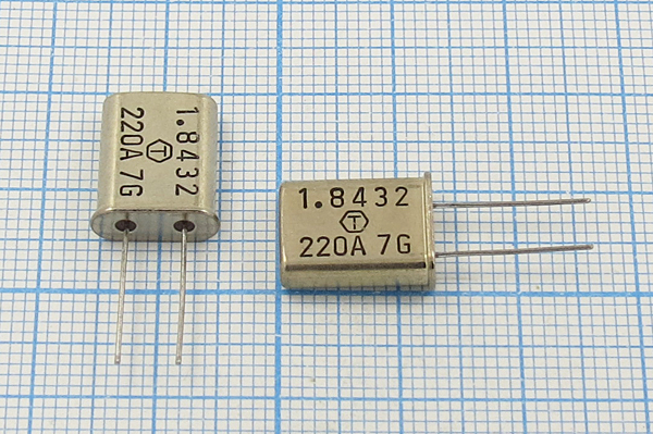 1843,2 \HC49U\32\\\\1Г (1.8432 220A 7G) --- Кварцевые резонаторы (пьезокерамические, диэлектрические, ПАВ (SAW), резонаторы из других пьезоматериалов)