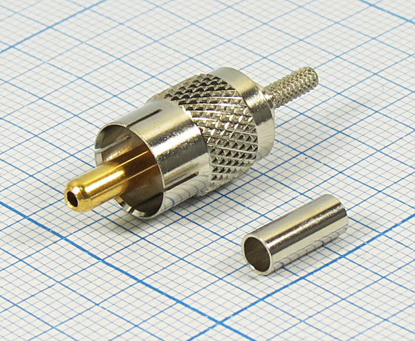 шт RCA\каб\\RG174\мет\Au\R-111L pin gold\обжим --- Разъемы серии RCA 