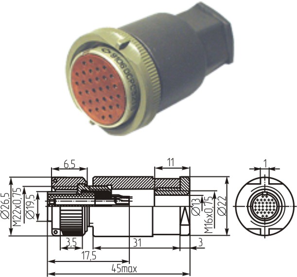 гн ЦС\32HP\M22\каб\\РС32ТВ --- Разъемы МР1, РС, РРМ