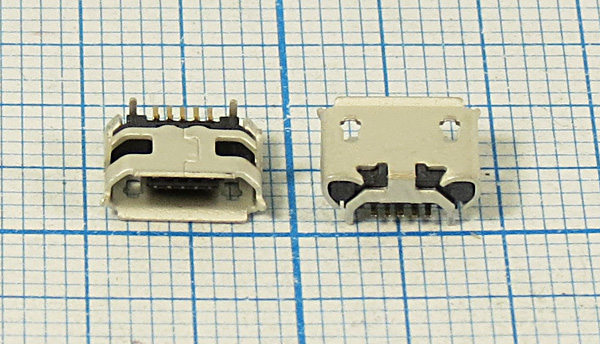 гн microUSB \B\5C4HP\плат\угл\SMD\microUSBB5SD --- Разъемы micro-USB