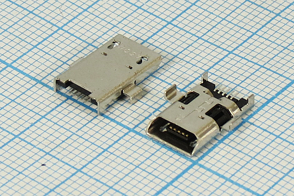 гн microUSB \B\5C4HP\плат\угл\SMD\microUSBB5L1SAD\ --- Разъемы micro-USB