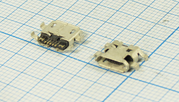 гн microUSB \B\7C4HP\плат\угл\SMD\microUSBB7SAD --- Разъемы micro-USB