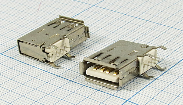 гн USB \A\4P4C\плат\угл верт\USB A-1R\ --- Разъемы USB