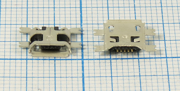 гн microUSB \B\5C4HP\плат\угл\SMD\microUSBB5SA3 --- Разъемы micro-USB