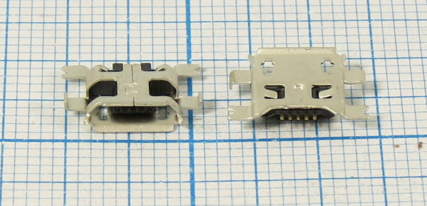 гн microUSB \B\5C4HP\плат\угл\SMD\microUSBB5SAD4 --- Разъемы micro-USB