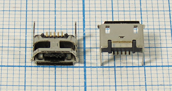 гн microUSB \B\5C4HP\плат\угл\SMD\microUSBB5SDIP1 --- Разъемы micro-USB