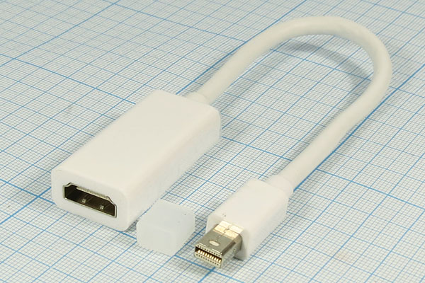 шнур шт miniDisplayPort-гн HDMI\0,15м\Ni/пл\ --- Шнуры разные