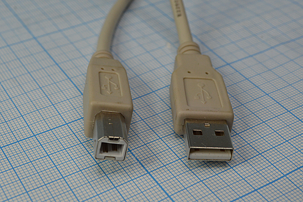 шнур шт USB A-шт USB B\1,8м\Ni/пл\сер\ --- Шнуры компьютерные