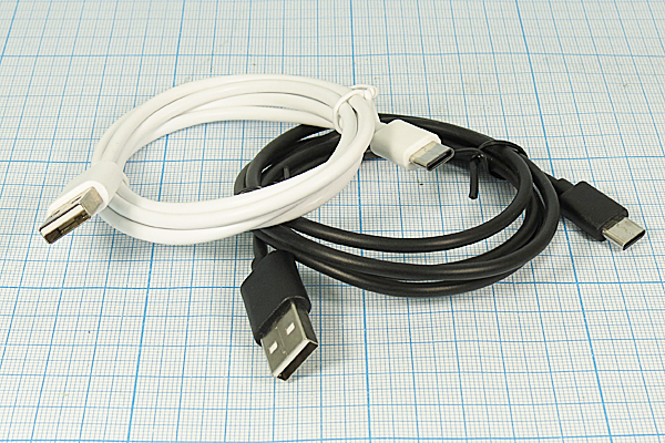 шнур шт USB A-шт USB C\1,0м\сер/пл\чер\PR5-933BK --- Шнуры компьютерные