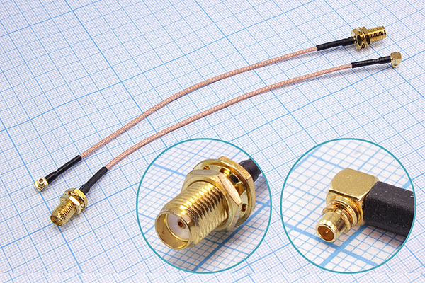 шнур шт MMCX угл-гн SMA пан\0,15м\Au/мет\\ --- Шнуры разные