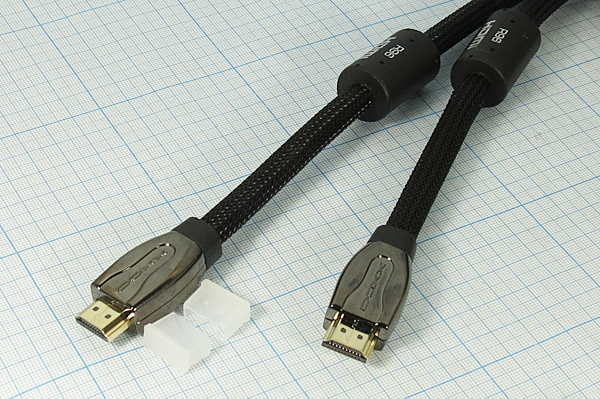 шнур шт HDMI-шт HDMI\15м\Au/пл\чер\\DOXX R96-150 --- Шнуры аудио-видео