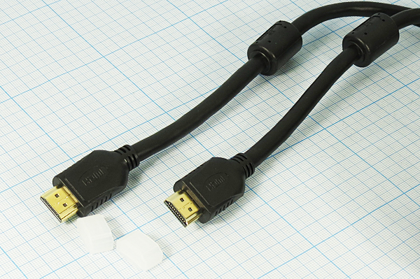 шнур шт HDMI-шт HDMI\1,5м\Au/пл\чер\фильтр\17-6203 --- Шнуры аудио-видео