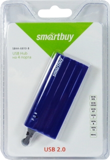 шнур шт USB A-гн USB Ax4\0,83м\HAB\син\Smartbuy\ --- Шнуры компьютерные