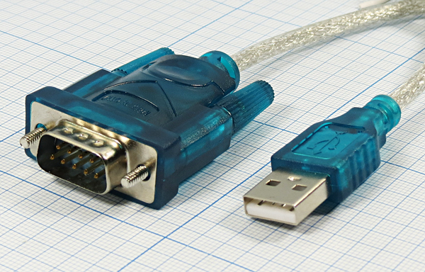 шнур шт USB A-шт DB9M\0,75м\\конвертор --- Шнуры компьютерные