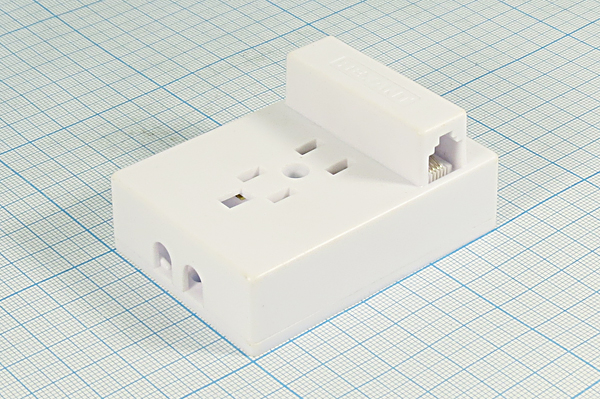 гн телеф 4C+гн 6P4C-6C\\наруж[розетка]\бел\ --- Разъемы RJ-11, RJ-12,  RJ-45, установочные