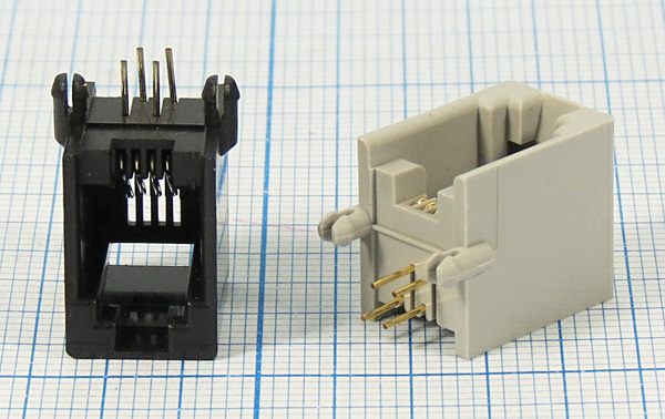 гн телеф 4P4C\ 4P\\плат/угл\T7-4P4C --- Разъемы RJ-11, RJ-12,  RJ-45, установочные