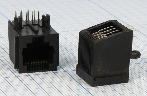 гн телеф 8P8C\ 8P\\плат/угл\T2-8P8C[RJ-45] --- Разъемы RJ-11, RJ-12,  RJ-45, установочные