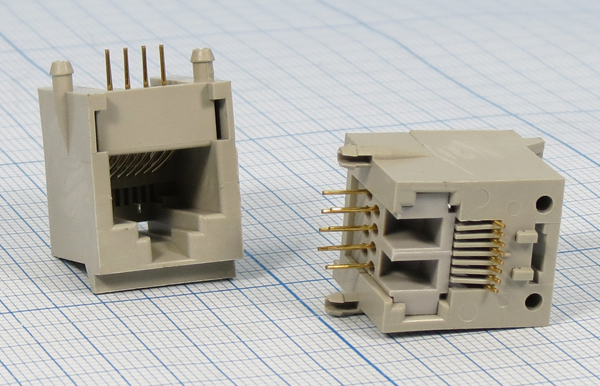 гн телеф 8P8C\ 8P\\плат/угл\TJ8-8P8C[RJ-45] --- Разъемы RJ-11, RJ-12,  RJ-45, установочные
