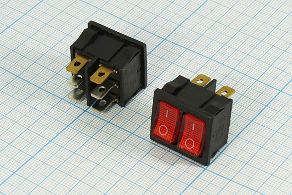 ПКл\\ 6\2-SPST\20x22\чер\ILкр\\6T\KCD5-212\ --- Переключатели клавишные