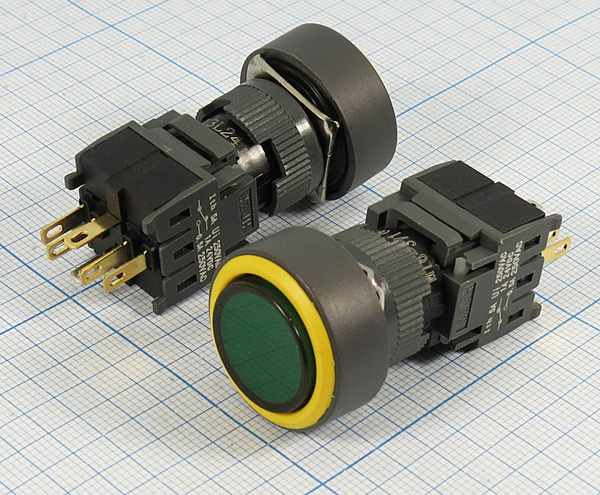 ПКн\250\ 5\NC&NO\d16\сер\ILзел\\6C\M16-371G\ --- Переключатели кнопочные