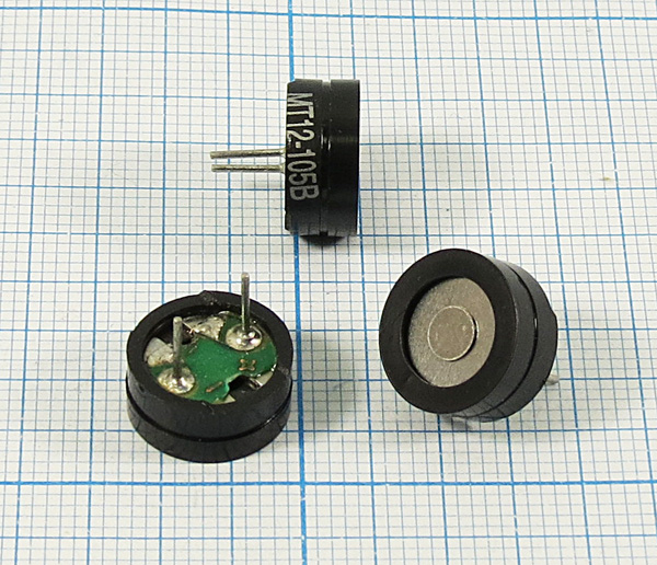 зм 12x 5\ 1,5\42\2,048\2P6,5\MT12-105B\MEC --- Звонки (зуммеры) магнитоэлектрические без генератора