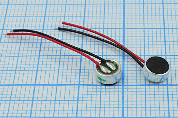 микэ  6,0x 1,5\OB\2L100\-38\VS6015S38C1033L100B\ --- Микрофоны электретные и резиновые чехлы