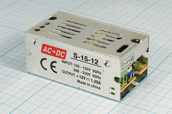 БП\ 12В\ 1,25А\110&220В\встр\5C\S-15-12\ --- Блоки питания (адаптеры)