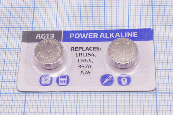 бат  1,5В\\11,6x5,6\Alk\AG13/LR44/A76/357A\GoPower --- Щелочные и литиевые батареи