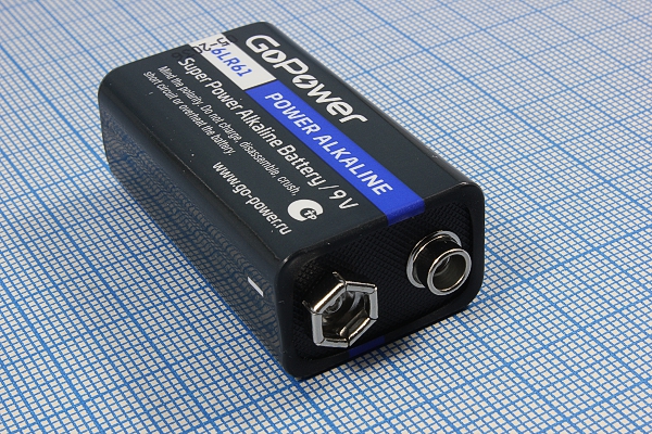 бат  9В\\16x26x47\Alk\6LR61/крона\GoPower --- Щелочные и литиевые батареи
