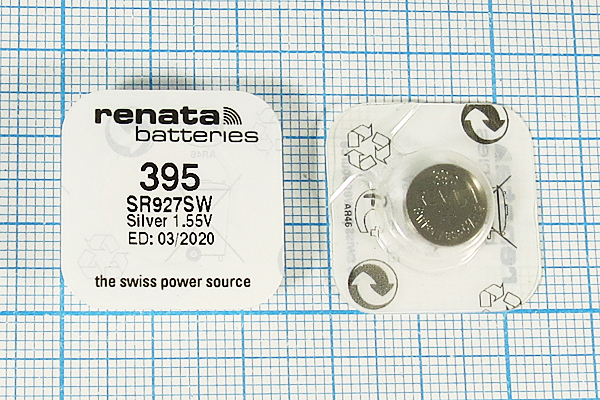 бат  1,55В\\ 9,5x2,7\SW\SR57/G7/SR927SW/395\renata --- Щелочные и литиевые батареи