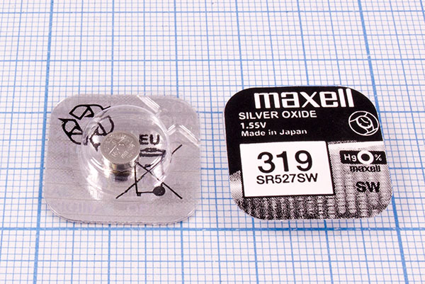 бат  1,5В\\ 5,8x2,7\SW\SR527SW/SR64/V319/319\MAXEL --- Щелочные и литиевые батареи
