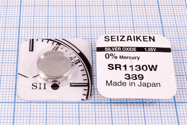 бат  1,5В\\11,6x3,1\SW\G10/SR54/SR1130W/389\SEIZAI --- Щелочные и литиевые батареи