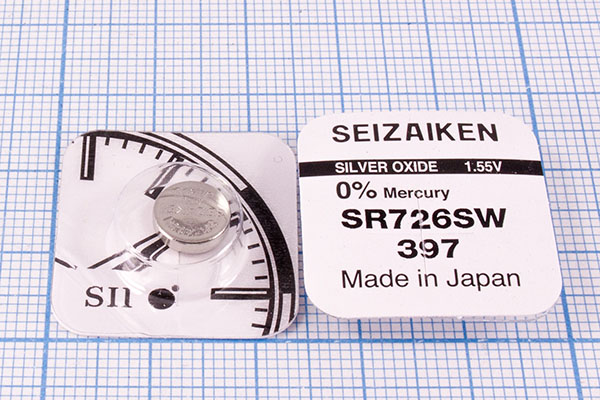 бат  1,5В\\ 7,9x2,65\SW\G2/SR59/SR726SW/397\SEIZAI --- Щелочные и литиевые батареи