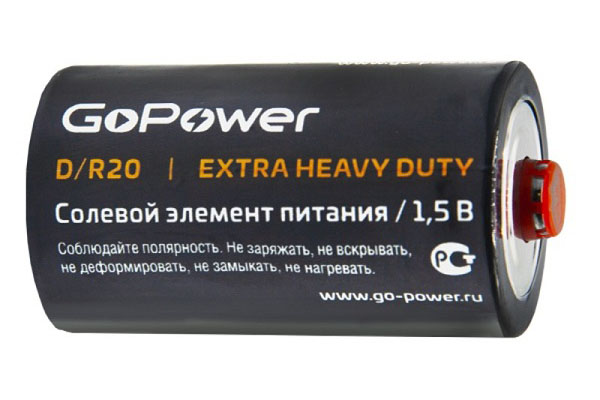 бат  1,5В\\D\Salt\A373/R20\GoPower --- Щелочные и литиевые батареи
