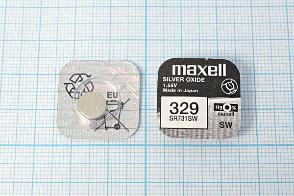 бат  1,5В\\ 7,9x3,1\SW\SR731SW/329\MAXELL --- Щелочные и литиевые батареи
