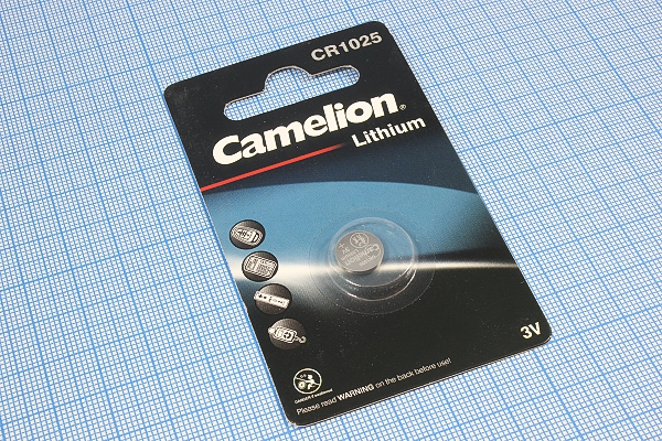 бат  3В\  30мАч\10x2,5\Li\CR1025\Camelion --- Щелочные и литиевые батареи
