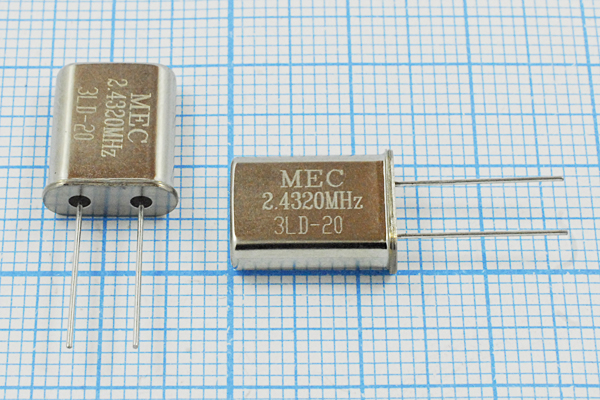 2432 \HC49U\20\ 30\\HC49U[MEC]\1Г (MEC 2.4320) --- Кварцевые резонаторы (пьезокерамические, диэлектрические, ПАВ (SAW), резонаторы из других пьезоматериалов)