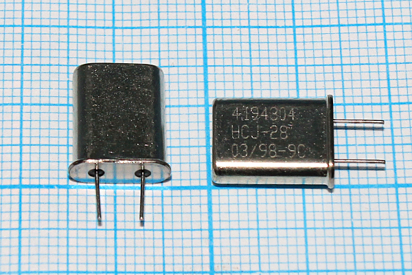 4194,304 \HC49U\28\ 20\30/-40~70C\S[HC49U]\1Г 5мм --- Кварцевые резонаторы (пьезокерамические, диэлектрические, ПАВ (SAW), резонаторы из других пьезоматериалов)